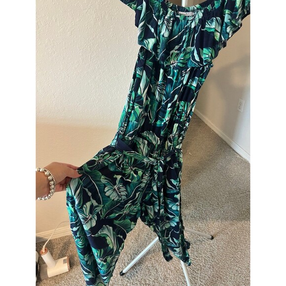 Tommy Bahama Floral Tropical Vacation Jumpsuit with Pockets & Waist Wrap - Small - Picture 3 of 10